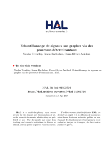 Echantillonnage de signaux sur graphes via des processus