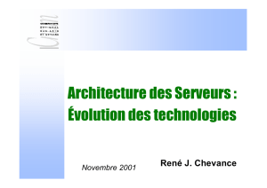 Architecture des serveurs - Technologies