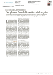 Google veut faire de l`insertion à la française