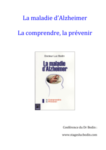 Maladie d`Alzheimer Prévenir Comprendre