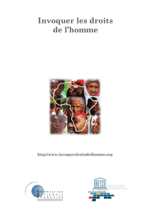 Invoquer les droits de l`homme