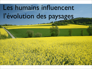 Les humains influencent l`évolution des paysages