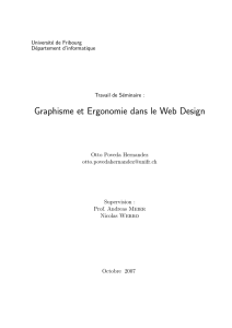 Graphisme et Ergonomie dans le Web Design - Diuf