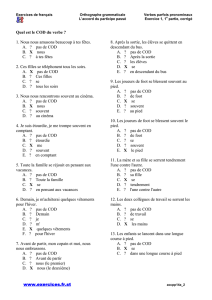 www.exercices.fr.st Quel est le COD du verbe ? 1. Nous nous