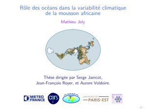 Rôle des océans dans la variabilité climatique de la mousson africaine