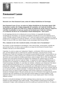 Emmanuel Lanne - Unité des chrétiens