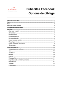 téléchargez la liste complète des options de ciblage Facebook