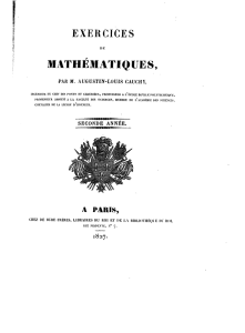 Cauchy, Augustin-Louis (1789-1857). Oeuvres complètes d