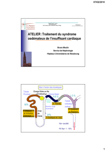 Traitement du syndrome oedémateux de l`insuffisant cardiaque