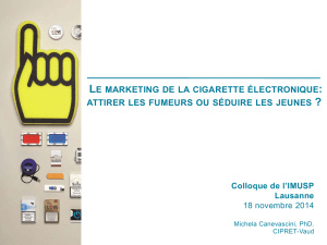 le marketing de la cigarette électronique