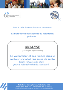 analyse - La Plateforme francophone du Volontariat