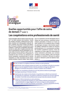 Les cooperations entre professionnels de sante