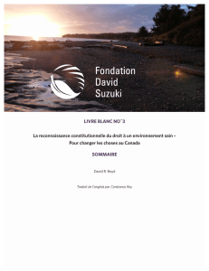 livre blanc #3 - David Suzuki Foundation