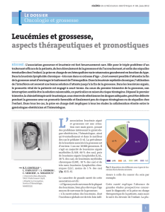 Leucémies et grossesse, aspects thérapeutiques et pronostiques