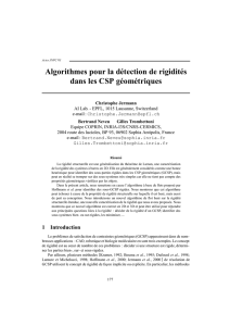 Algorithmes pour la détection de rigidités dans les CSP géométriques