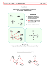 CHIMIE 5 SB - C1 - Les liaisons chimiques
