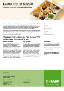 Chargé de mission Marketing Pôle Services (h/f) CDD