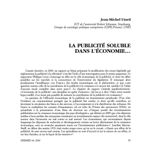 LA PUBLICIT&Eacute; SOLUBLE DANS L`&Eacute;CONOMIE