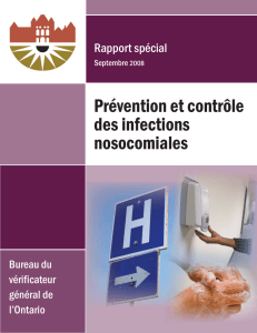 Rapport spécial - Prévention et côntrole des infections nosocomiales