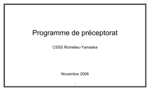 Programme de préceptorat