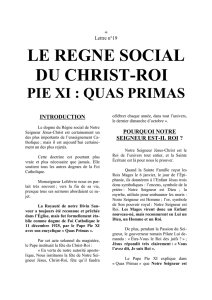 LE REGNE SOCIAL DU CHRIST-ROI
