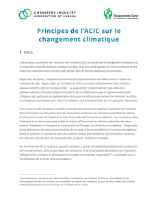 Principes de l`ACIC sur le changement climatique