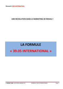 la formule « 39.05 international