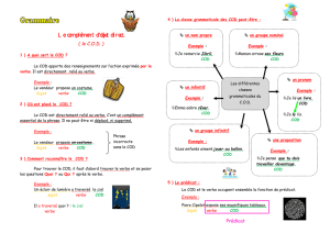 Le complément d`objet direct.