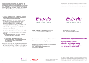 Utilisation d`Entyvio® chez les patients atteints de rectocolite
