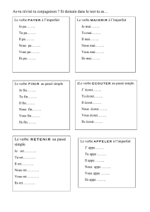 As-tu révisé ta conjugaison ? Si demain dans le test tu as… Le