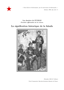 La signification historique de la falsafa