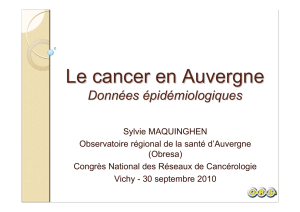 Le cancer en Auvergne