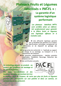 Plateaux Fruits et Légumes labellisés « PACFL