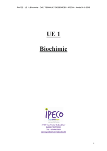 UE 1 Biochimie