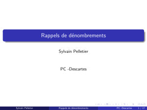 Rappels de dénombrements - Page personnelle Sylvain Pelletier
