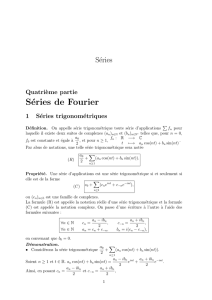 Séries de Fourier - MP Fénelon, mathématiques