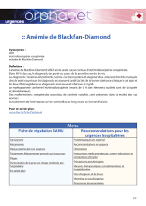 Blackfan-Diamond, anémie de