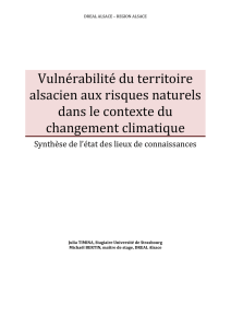 Vulnérabilité du territoire alsacien aux risques naturels