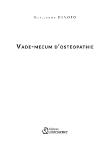 Vade-mecum d`ostéopathie