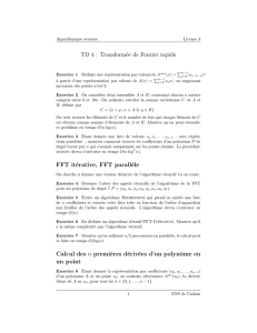 TD 4 : Transformée de Fourier rapide FFT itérative, FFT parallèle