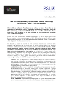 Paris Sciences et Lettres (PSL) partenaire de Viva Technology du