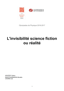 L`invisibilité science fiction ou réalité