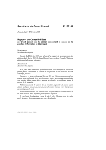 Rapport du Conseil d`Etat P 1581-B
