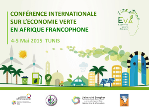 Conférence Internationale sur l`Economie verte en Afrique
