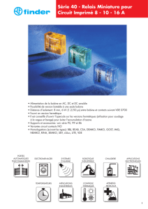 Série 40 - Relais Miniature pour Circuit Imprimé 8 - 10