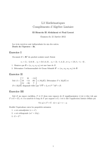 L3 Mathématiques Compléments d`Algèbre Linéaire