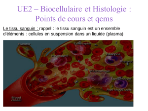 UE2 – Biocellulaire et Histologie : Points de cours et qcms