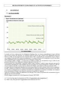 Travail sur le réchauffement climatique