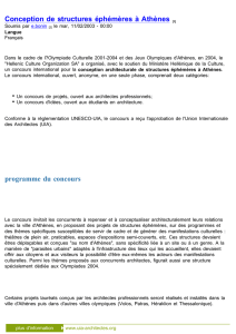 Conception de structures éphémères à Athènes