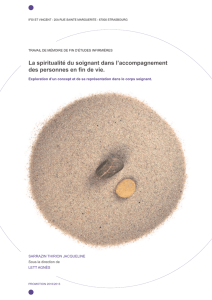 La spiritualité du soignant dans l`accompagnement